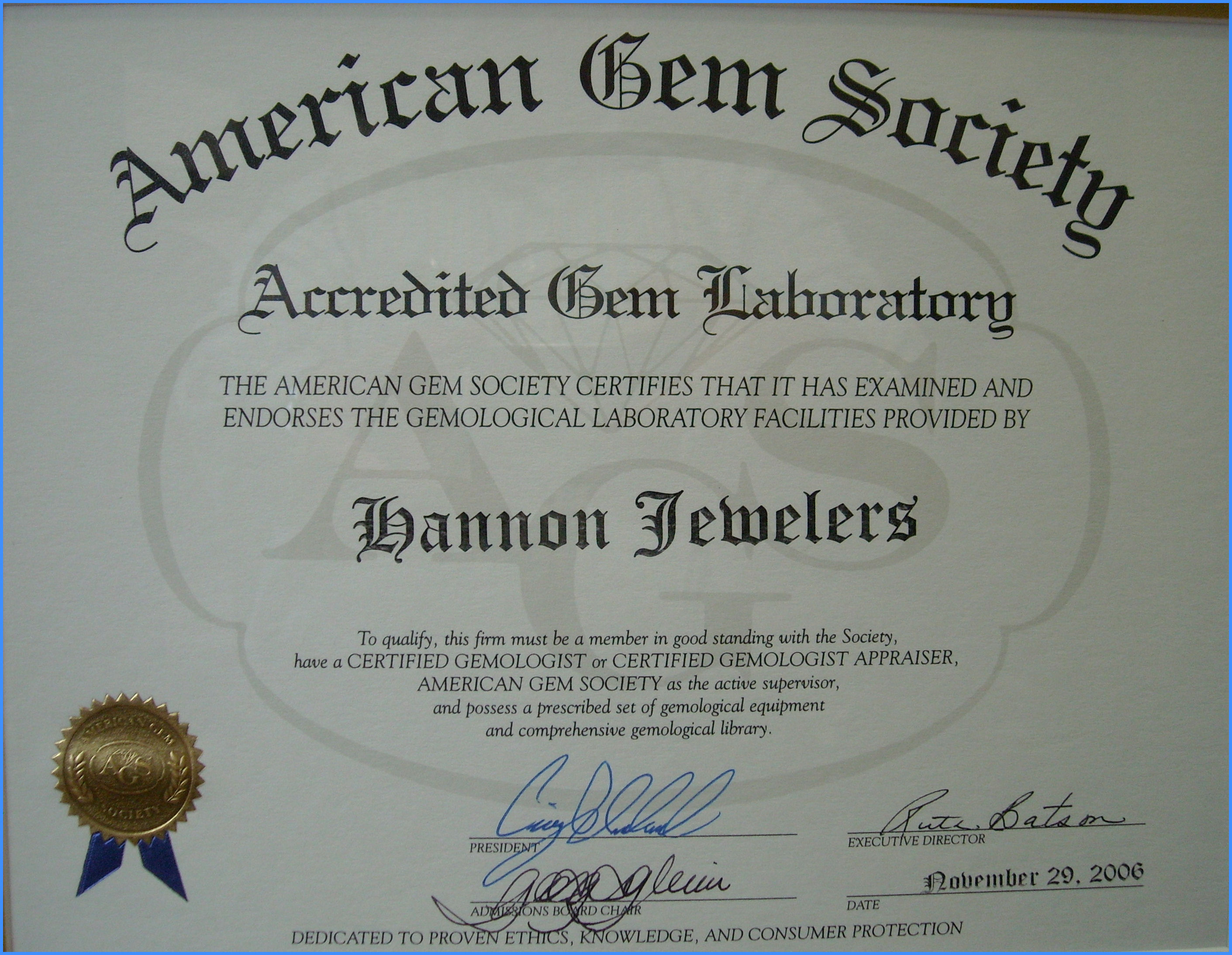 AGS Accredited Lab Diploma